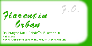 florentin orban business card